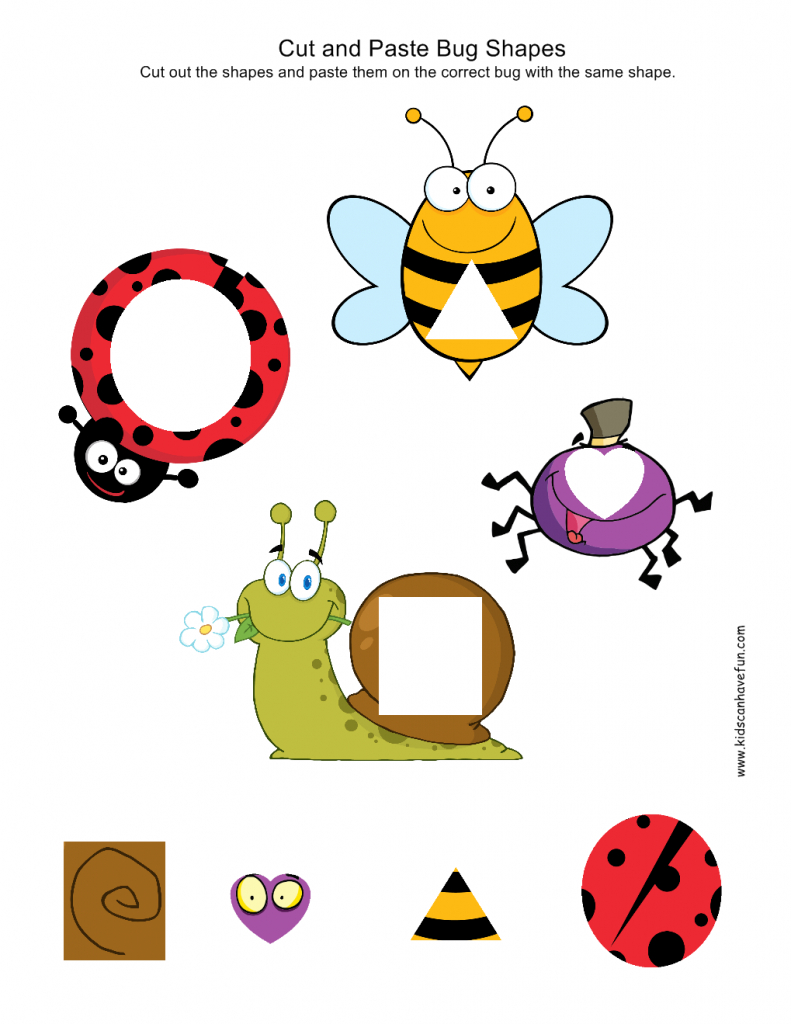 Cut And Paste Kindergarten, Preschool Worksheets with regard to Cut And Paste Printables For Preschoolers