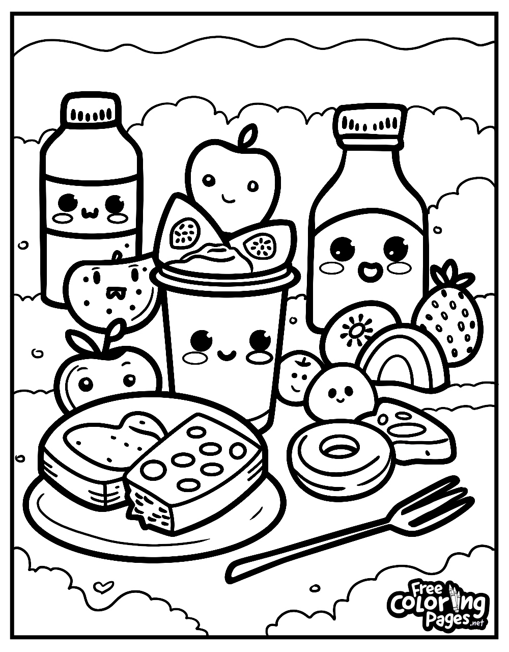 Cute Food Coloring Pages - Free Coloring Pages pertaining to Free Printable Pictures of Food