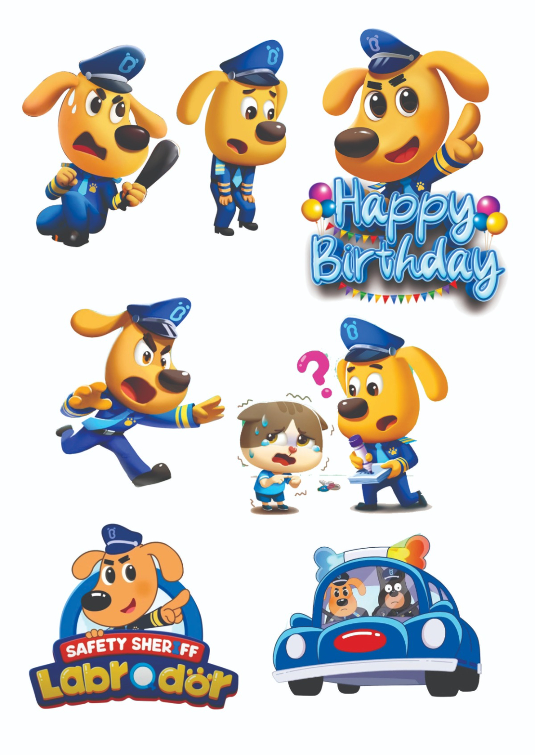 Discover 18 Sheriff Labrador And Labrador Retriever Dog Ideas intended for Sheriff Labrador Cake Topper Printable