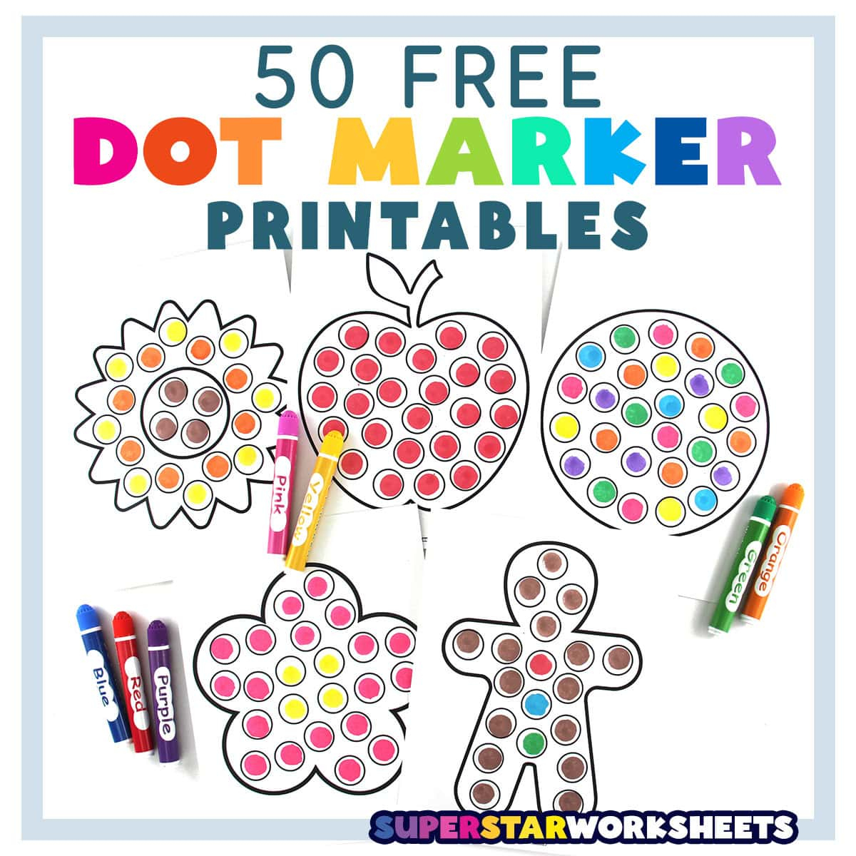 Dot Marker Printables - Superstar Worksheets regarding Do A Dot Printables Free