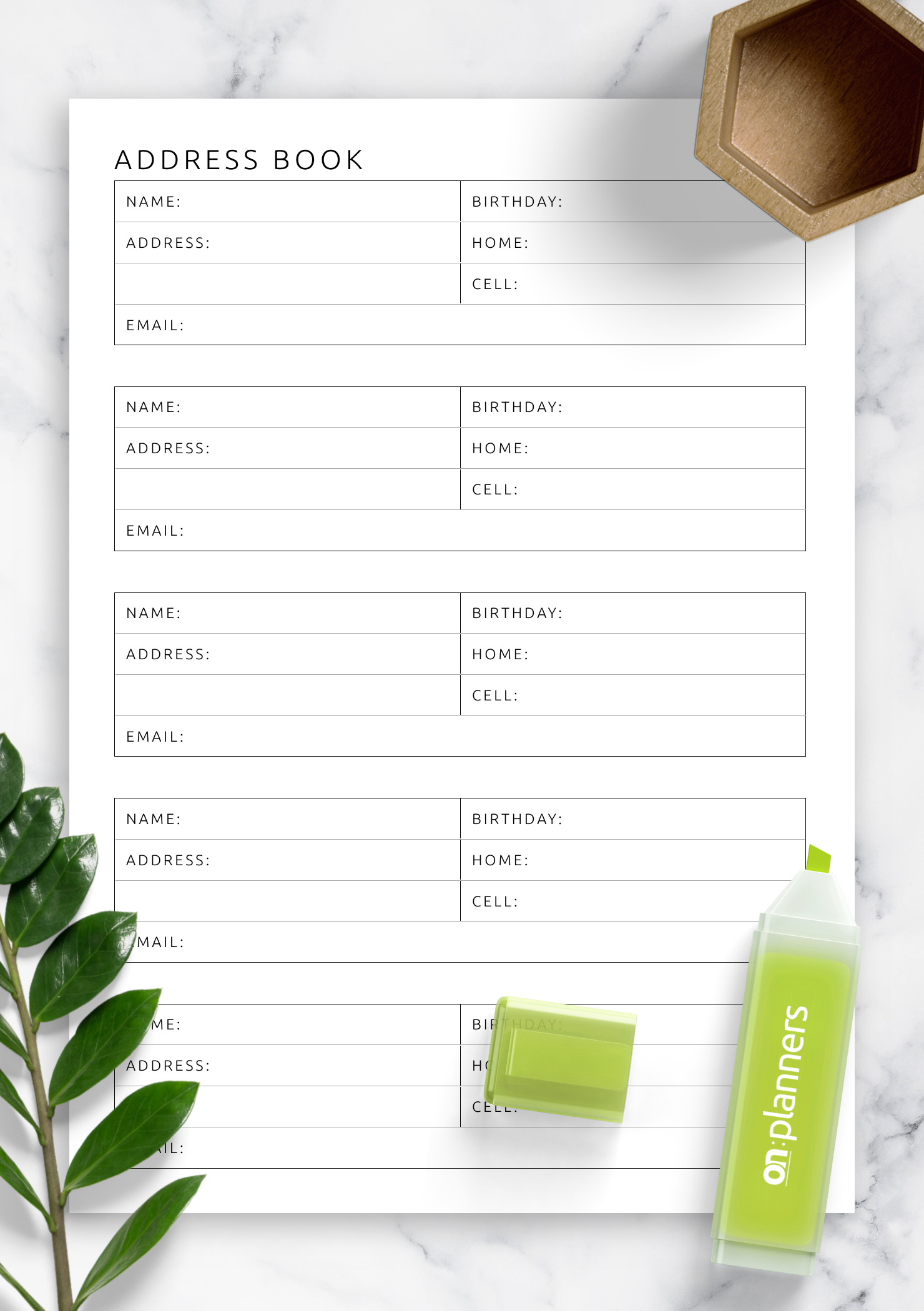 Download Printable Address Book Template Pdf inside Address Book Pages Printable Free