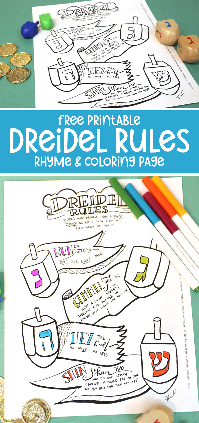 Dreidel Rules Printable - How To Play Dreidel inside Rules For Dreidel Game Printable