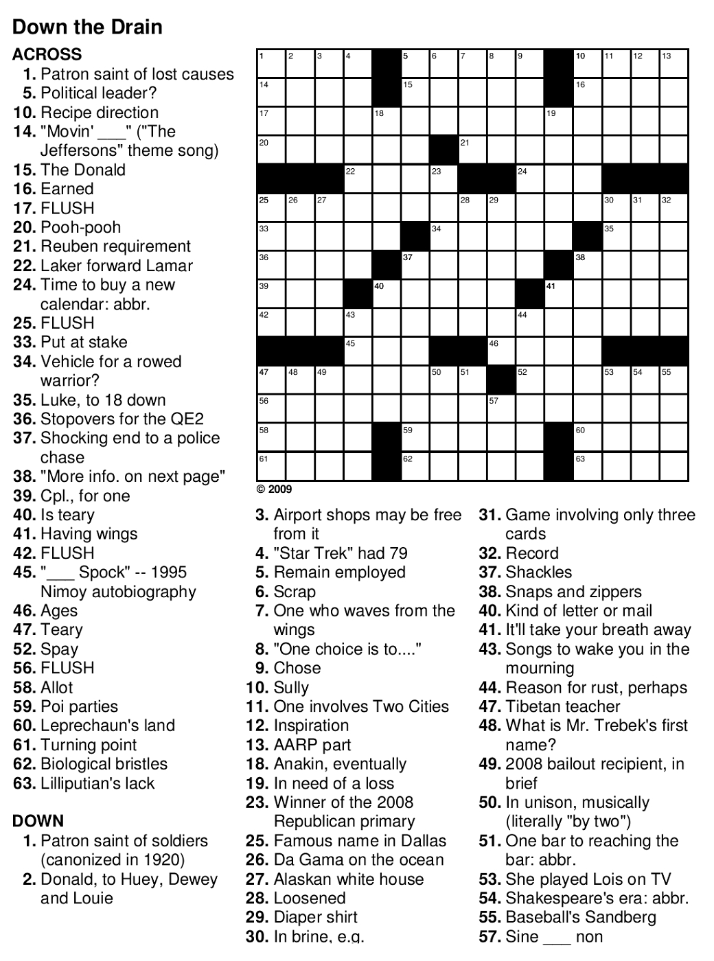 Easy Crossword Puzzles For Seniors | Activity Shelter - Worksheets within Free Printable Crosswords For Seniors