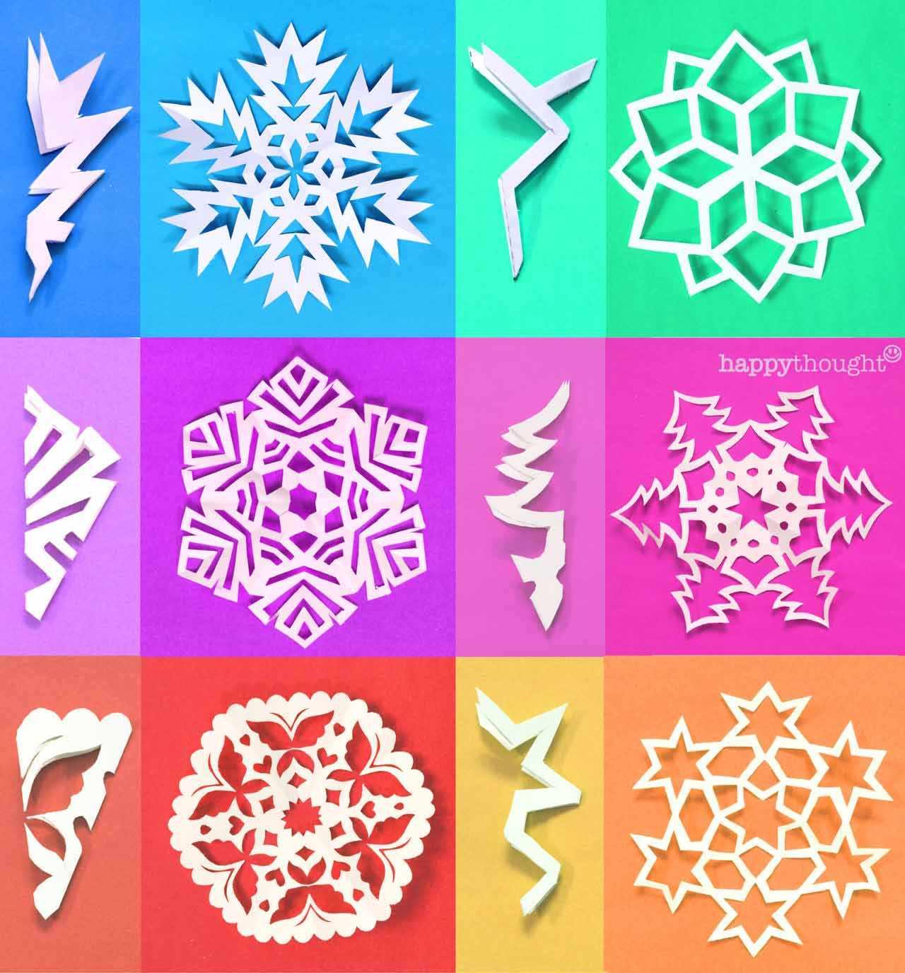 Easy Diy Snowflake Templates. Perfect Decorations • Happythought regarding Printable Cut Easy Paper Snowflake Pattern Template