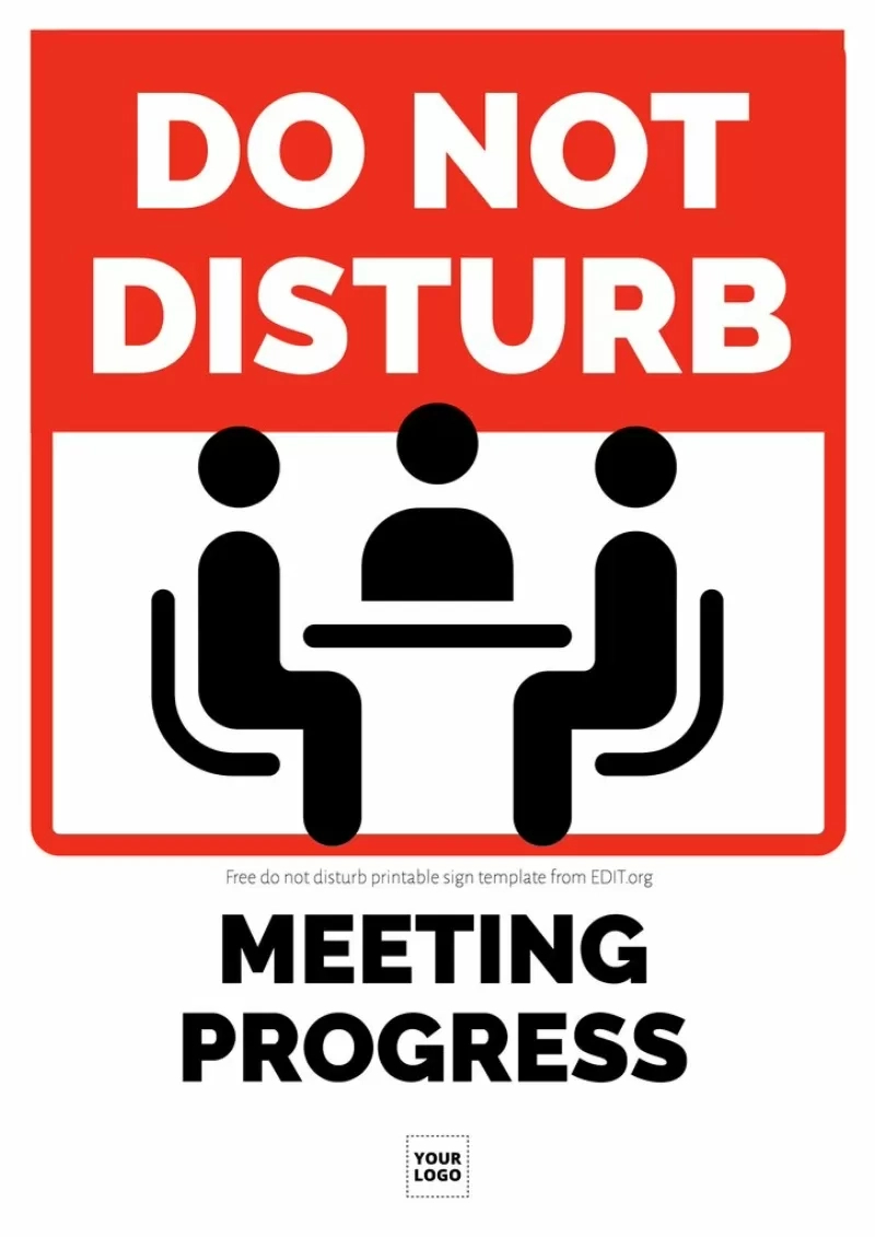 Editable Do Not Disturb Sign Templates throughout Free Printable Signs For Office