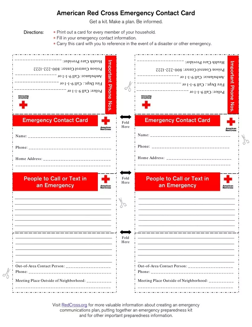 Emergency Card ≡ Fill Out Printable Pdf Forms Online throughout Free Printable Emergency Contact Card