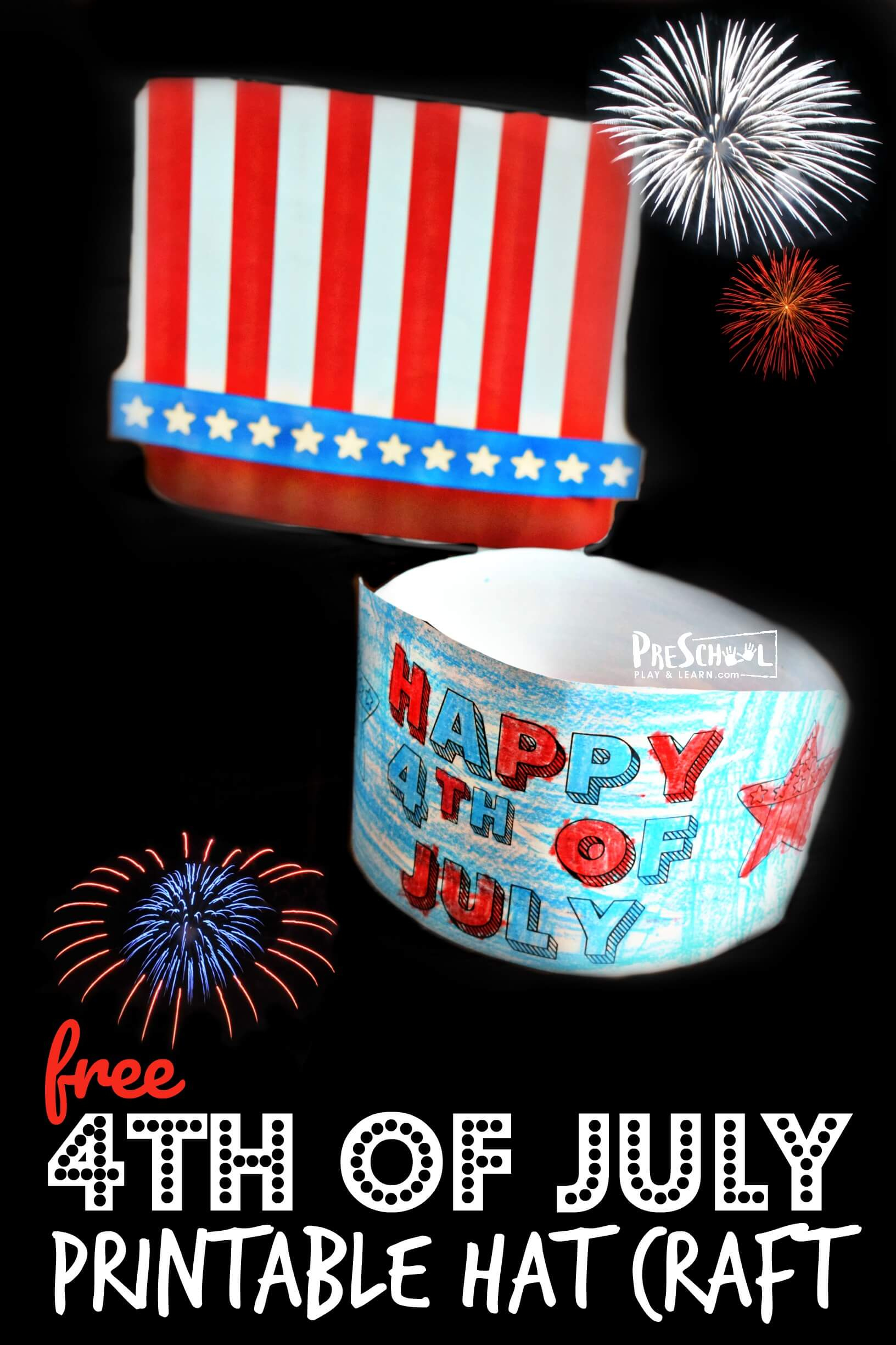 🗽 Free Printable 4Th Of July Hat Craft For Kids for 4Th Of July Hat Printable