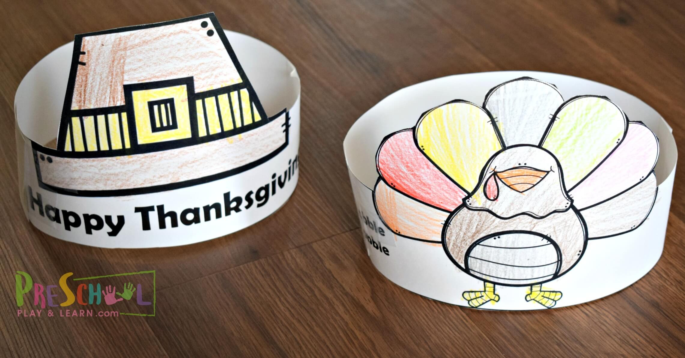 🦃 Thanksgiving Hats - Free Printable Craft For Kids inside Turkey Hat Craft Free Printable