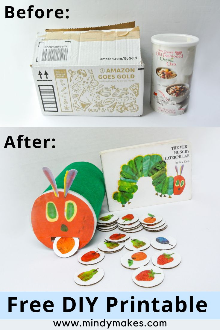 Feed The Very Hungry Caterpillar Diy Activity - Free Printable pertaining to Very Hungry Caterpillar Craft Printable