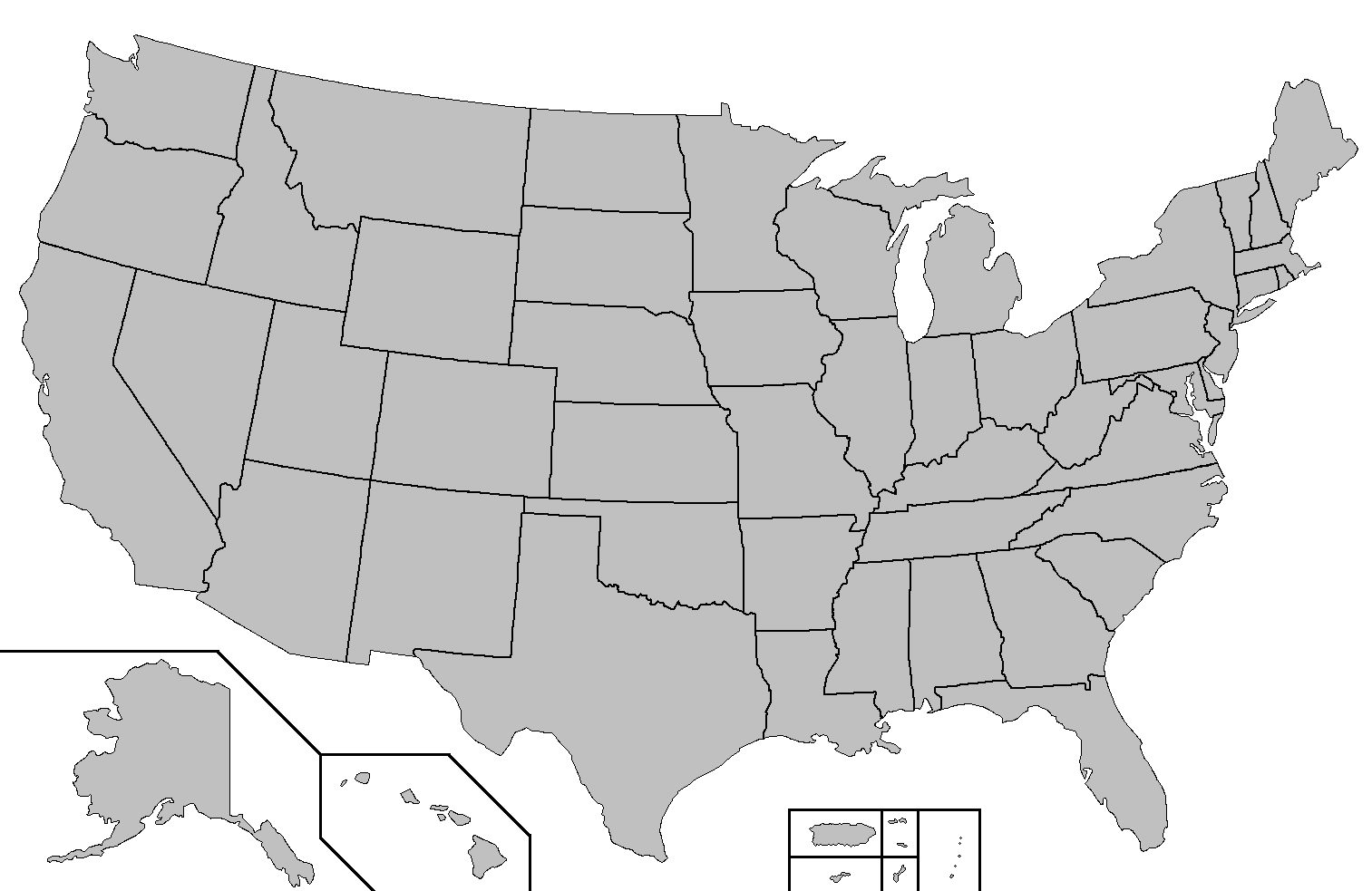 File:blank Map Of The United States - Wikimedia Commons for Blank Map of the United States Printable
