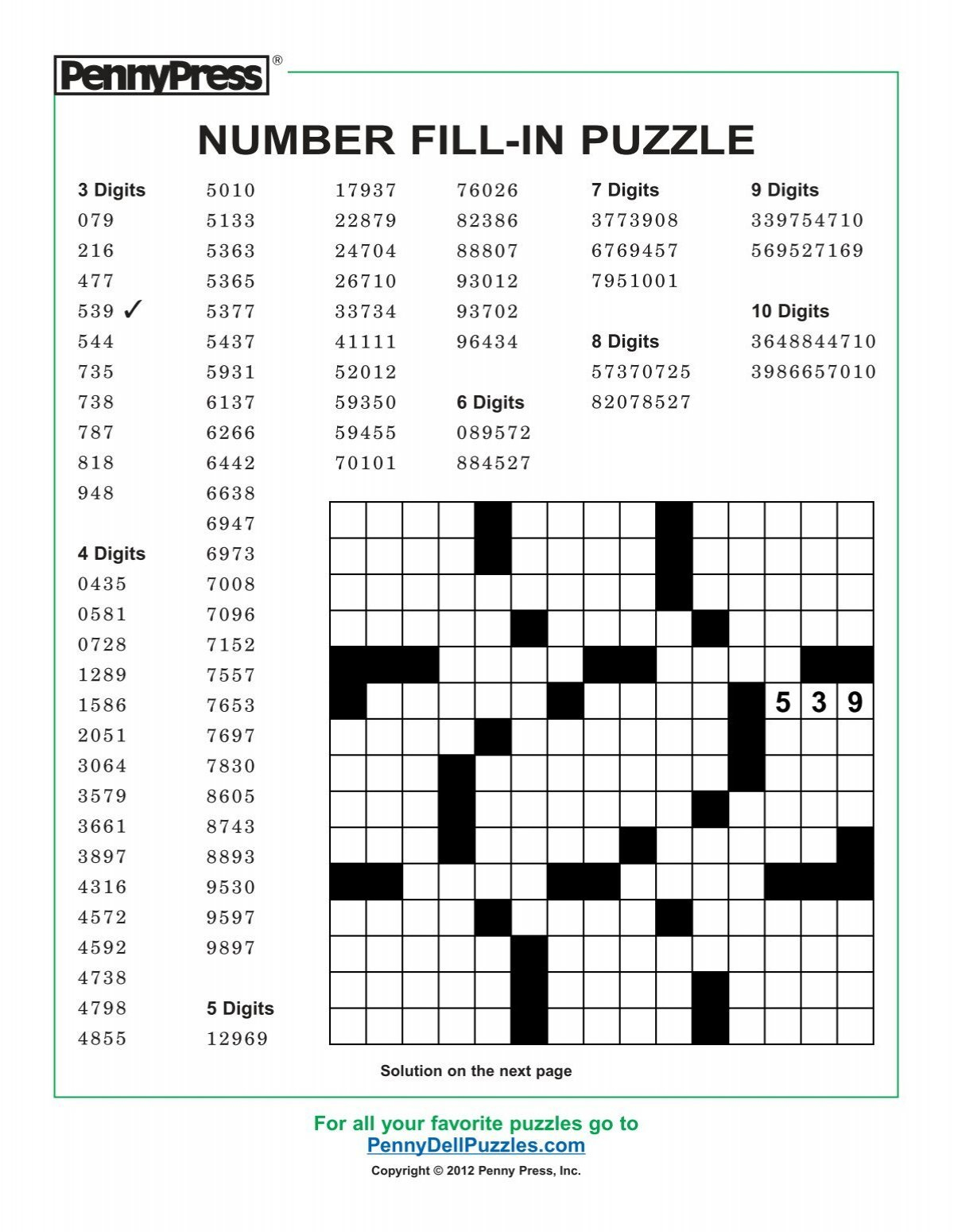 Fill In Puzzles Free Printable - Printable Party Favors within Fill It in Printable Puzzles