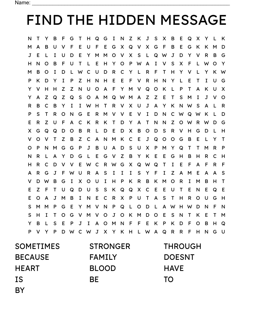 Find The Hidden Message Word Search - Wordmint with regard to Word Search with Hidden Message Printable
