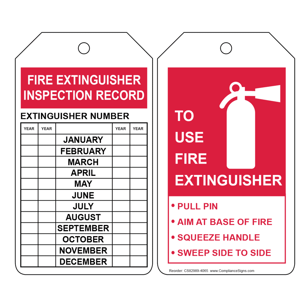 Fire Extinguisher Inspection Tags Printable Free - Printable Party within Printable Fire Extinguisher Inspection Tags Template