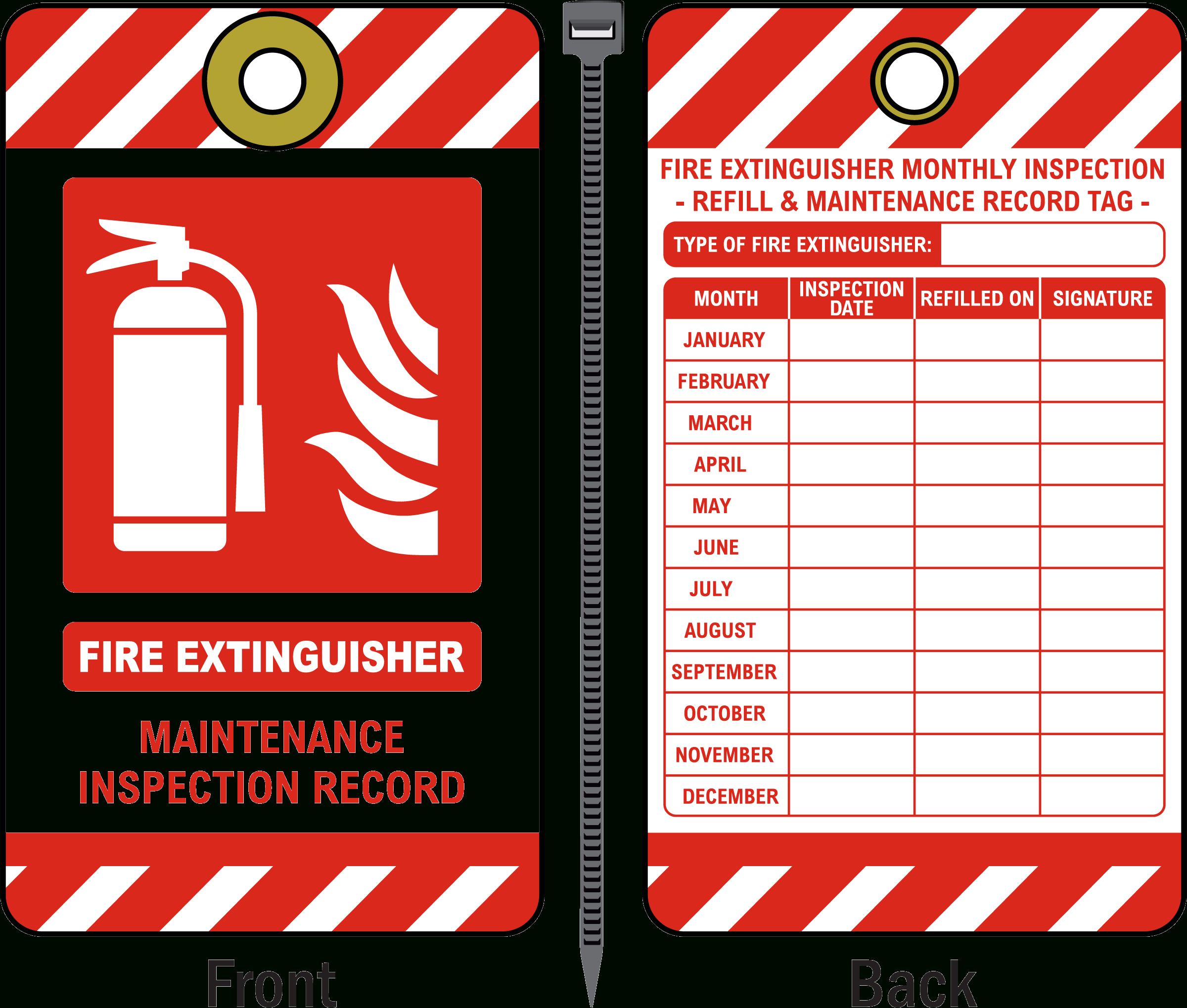 Fire Extinguisher Monthly Maintenance Inspection Tag - Claim Your 10% Discount with Printable Fire Extinguisher Inspection Tags Template