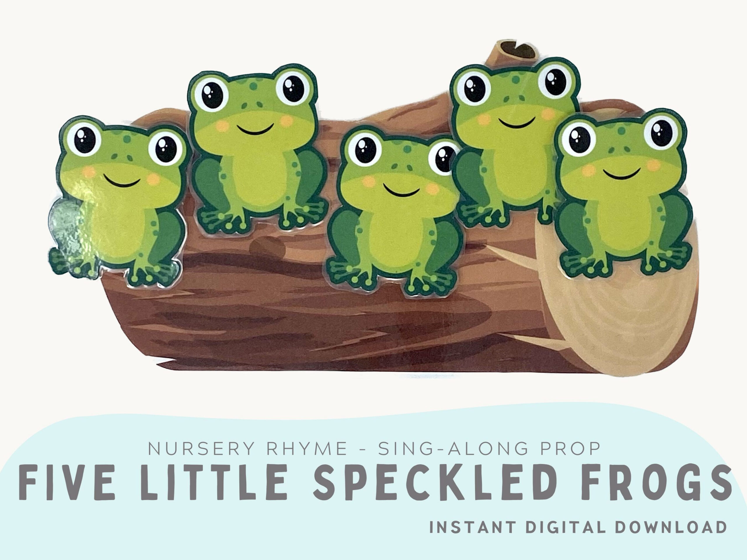 Five Little Speckled Frogs Printable Props. Nursery Rhymes, Baby regarding Five Little Speckled Frogs Printables