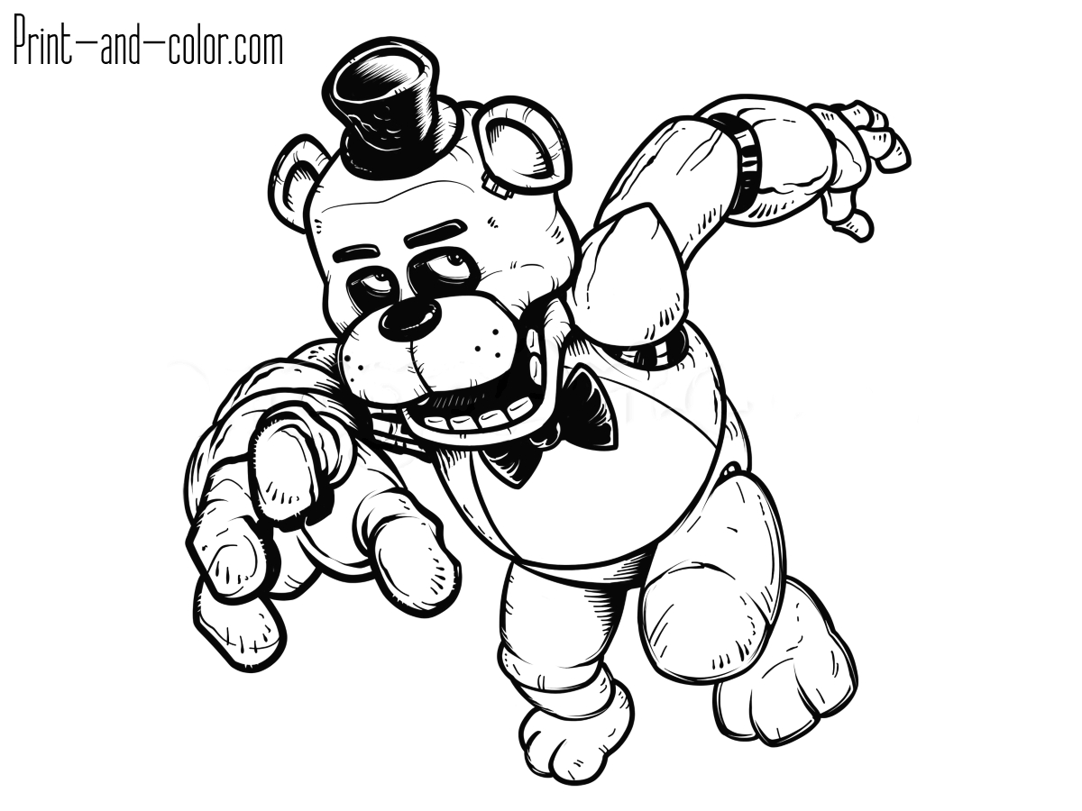 Five Nights At Freddy'S Coloring Pages | Print And Color with Five Nights At Freddy'S Printables