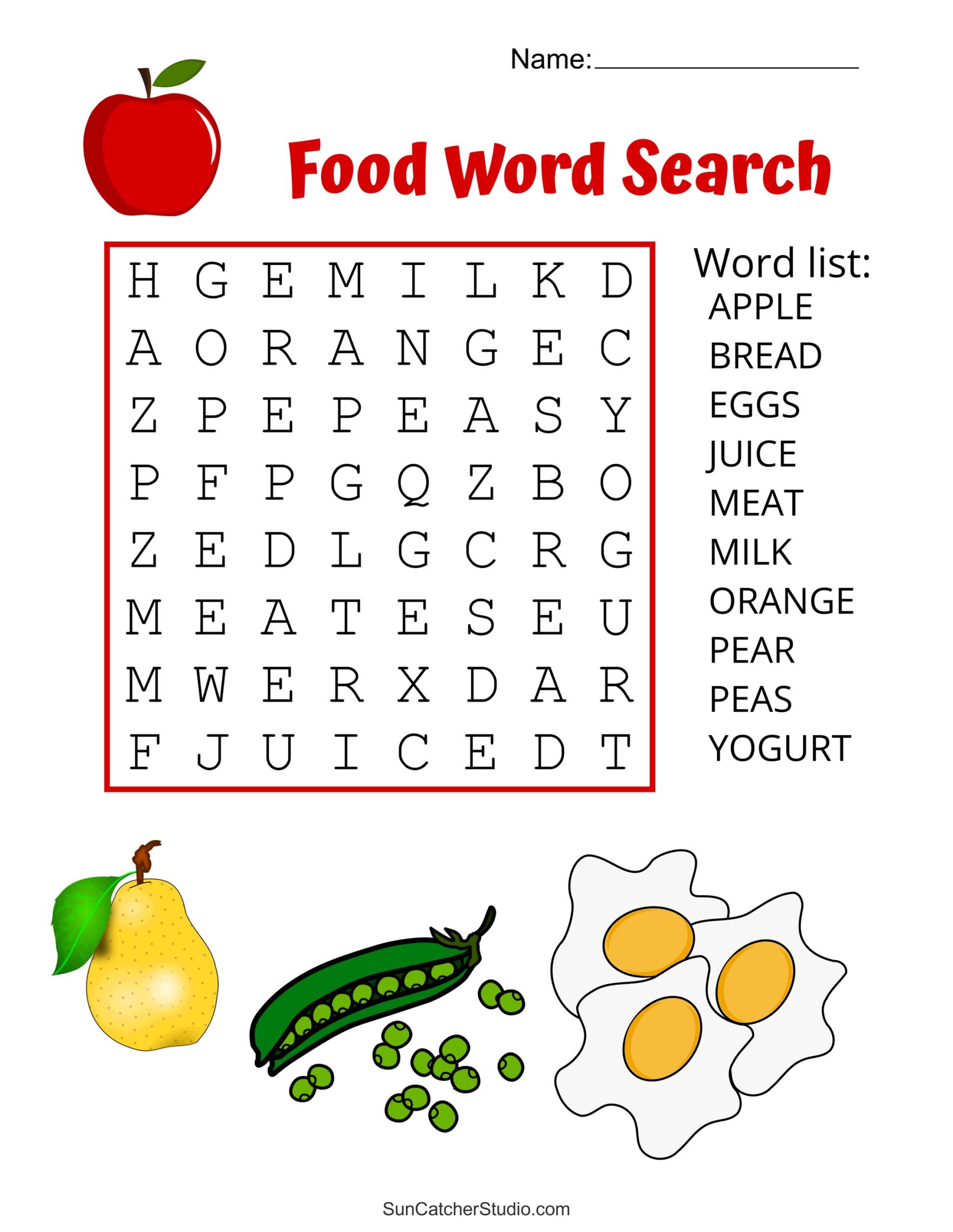 Food Word Search (Free Printable Puzzles) – Free Printables within Food Word Search Puzzles Printable