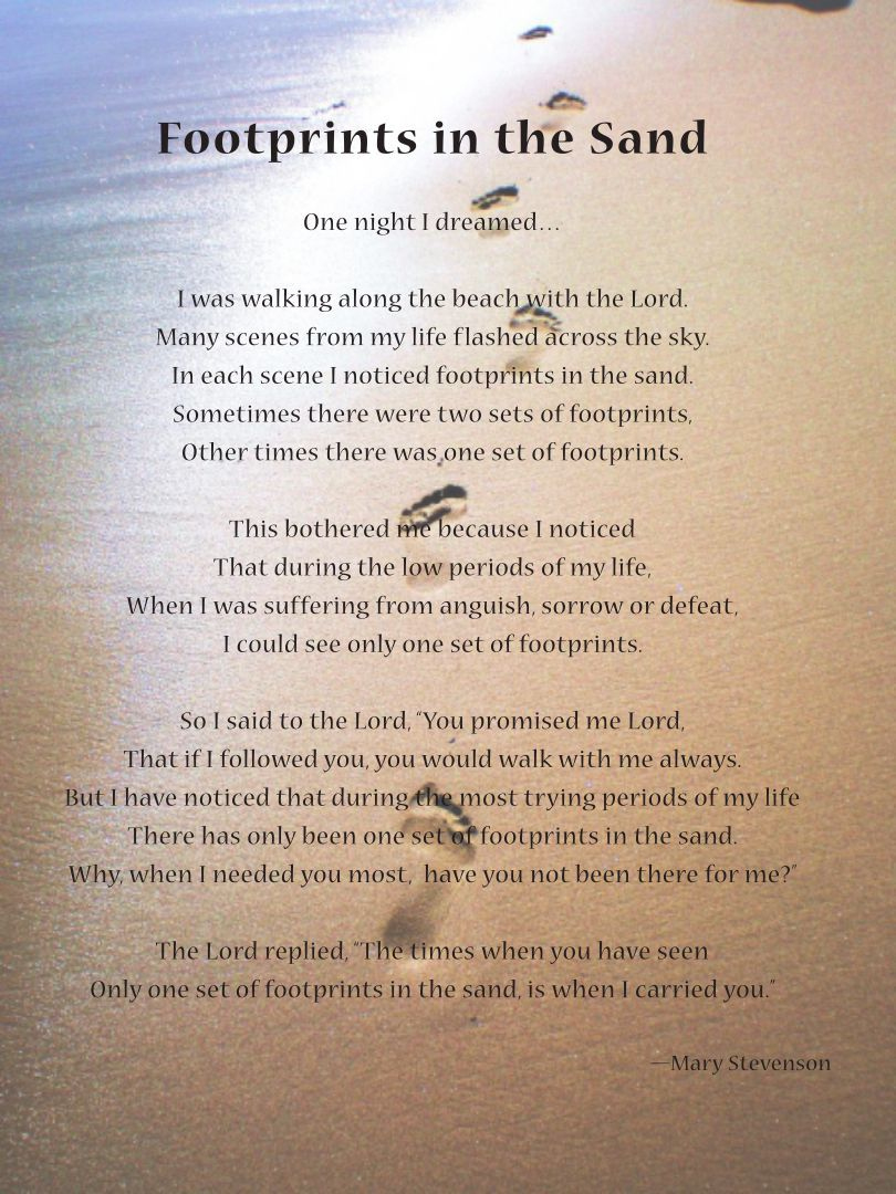 Footprints In The Sand - 10 Free Pdf Printables | Printablee for Footprints In The Sand Printable Free
