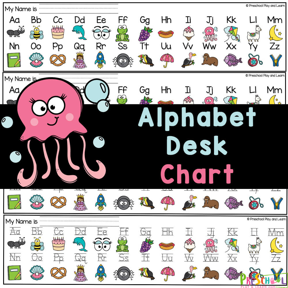 Free Alphabet Line Desk Chart Printable throughout Free Printable Alphabet Strip For Desk