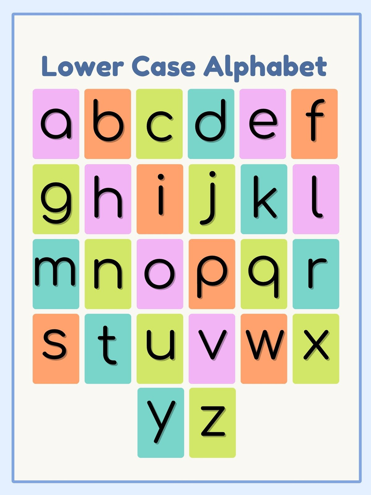 Free And Customizable Alphabet Templates | Canva throughout Free Printable Letters Of The Alphabet Upper And Lower Case