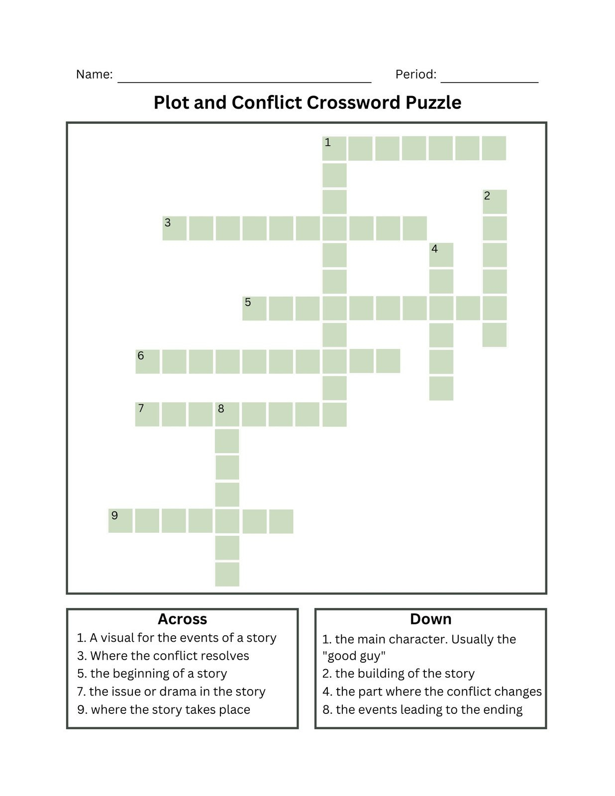 Free And Customizable Crossword Puzzle Templates - Worksheets Library in Crossword Puzzle Creator Free Printable