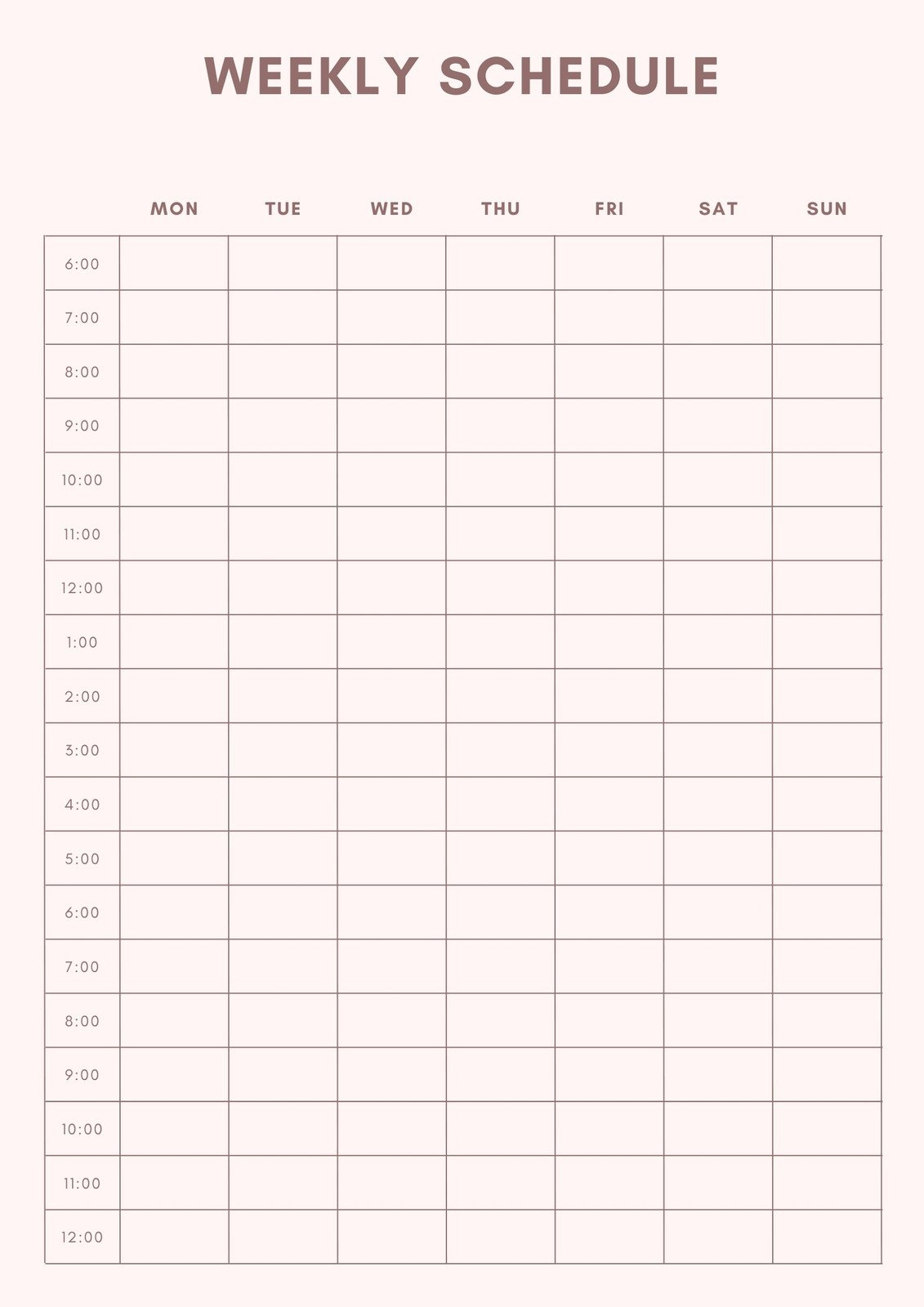 Free And Customizable Weekly Planner Templates | Canva with regard to Week Schedule Printable with Times