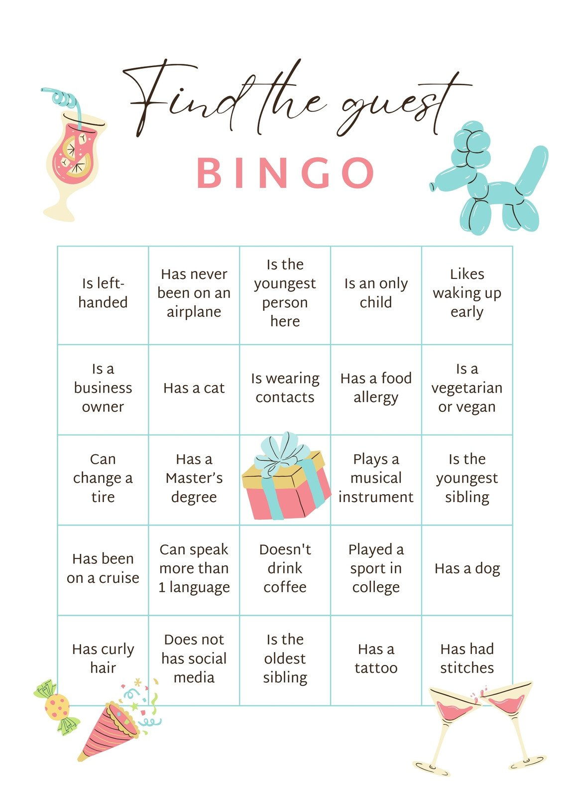 Free Bingo Card Templates To Customize And Print | Canva inside Free Printable Bingo Card Generator