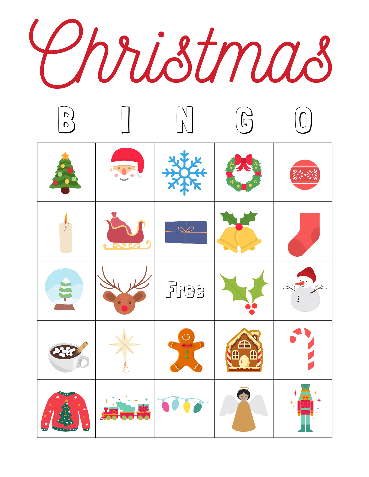 Free Christmas Bingo For Kids - Arinsolangeathome regarding Christmas Bingo Free Printable