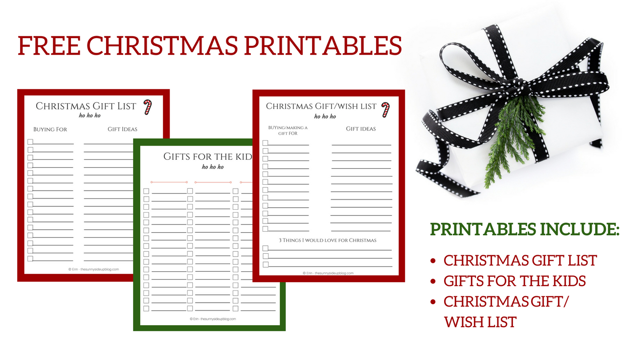 Free Christmas Printables For Organized Gift Giving! - The Sunny intended for Christmas Gift List Free Printable