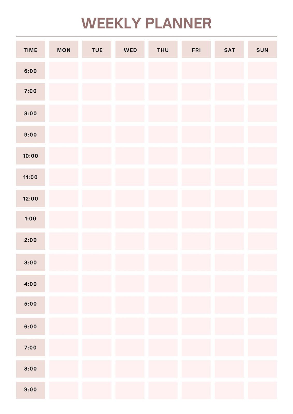 Free Daily Planner Templates To Customize | Canva pertaining to Free Printable Weekly Schedule Template Cute Hourly Planner