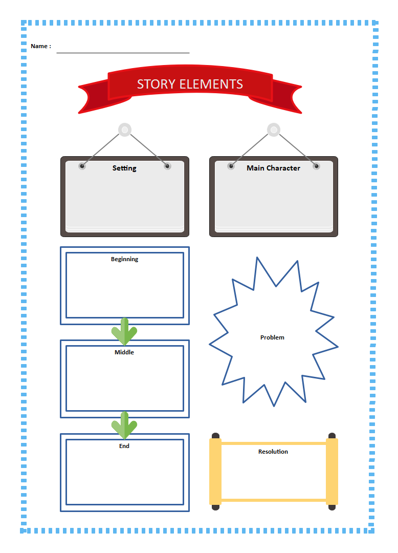 Free Editable Story Elements Graphic Organizer Examples | Edrawmax inside Story Elements Graphic Organizer Free Printable