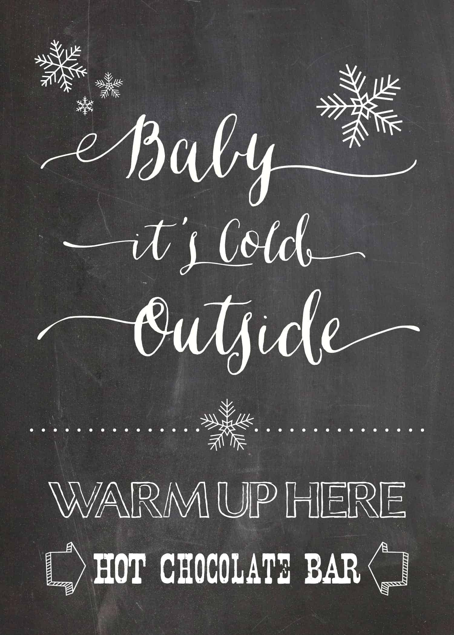 Free Hot Chocolate Bar Printable | Mountainmodernlife for Hot Chocolate Bar Sign Printable Free