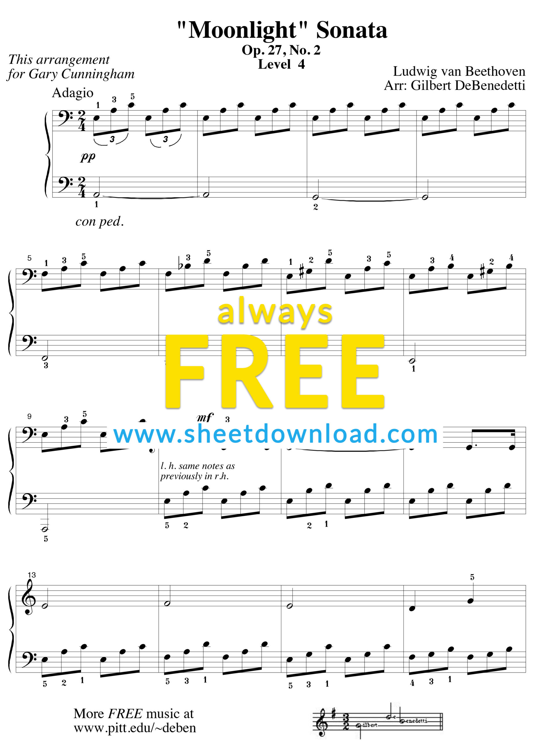 Free Piano Sheet Musicgreg Howlett - Download And Print Pdf with regard to Free Printable Sheet Music For Piano