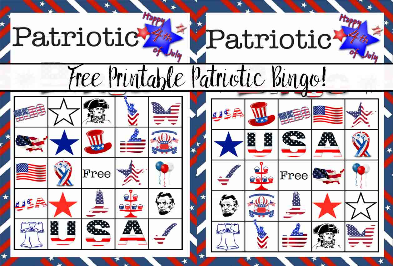Free Printable 4Th Of July Patriotic Bingo regarding 4Th Of July Bingo Free Printable