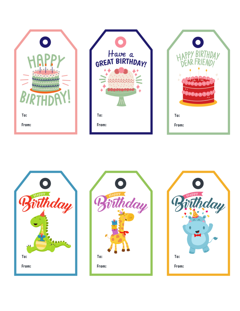 Free Printable Birthday Gift Tags | Baking You Happier inside Free Birthday Gift Tags Printable