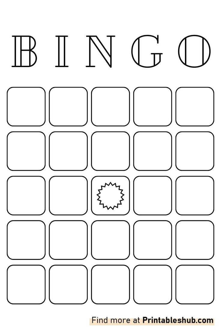 Free Printable Blank Bingo Cards Template [Pdf] (3X3, 4X4,5X5)(2 within Free Printable Blank Bingo Boards