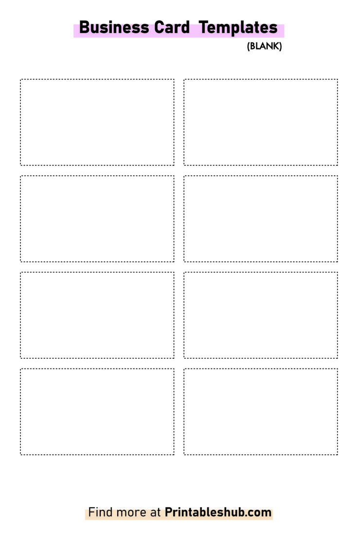 Free Printable Blank Business Card Template [Pdf Included] regarding Printable Business Cards For Free