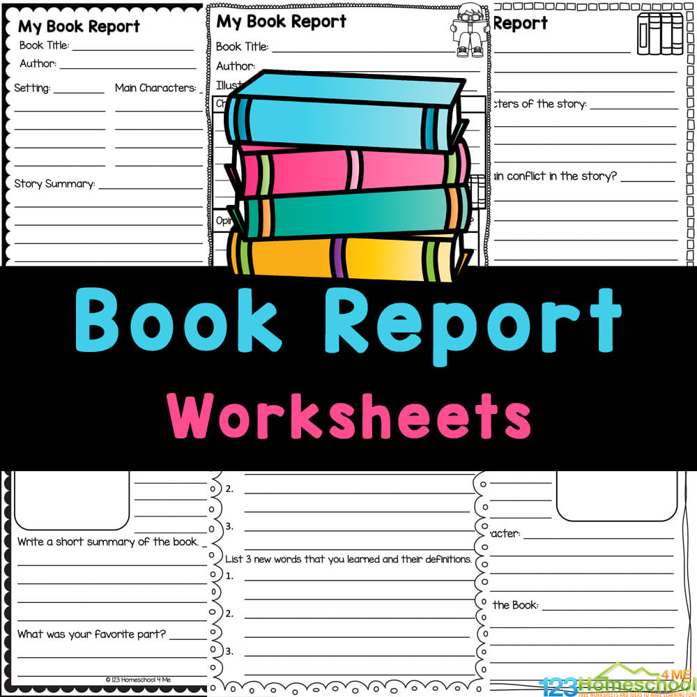Free Printable Book Report Worksheets And Template Form with Free Printable Book Report Template