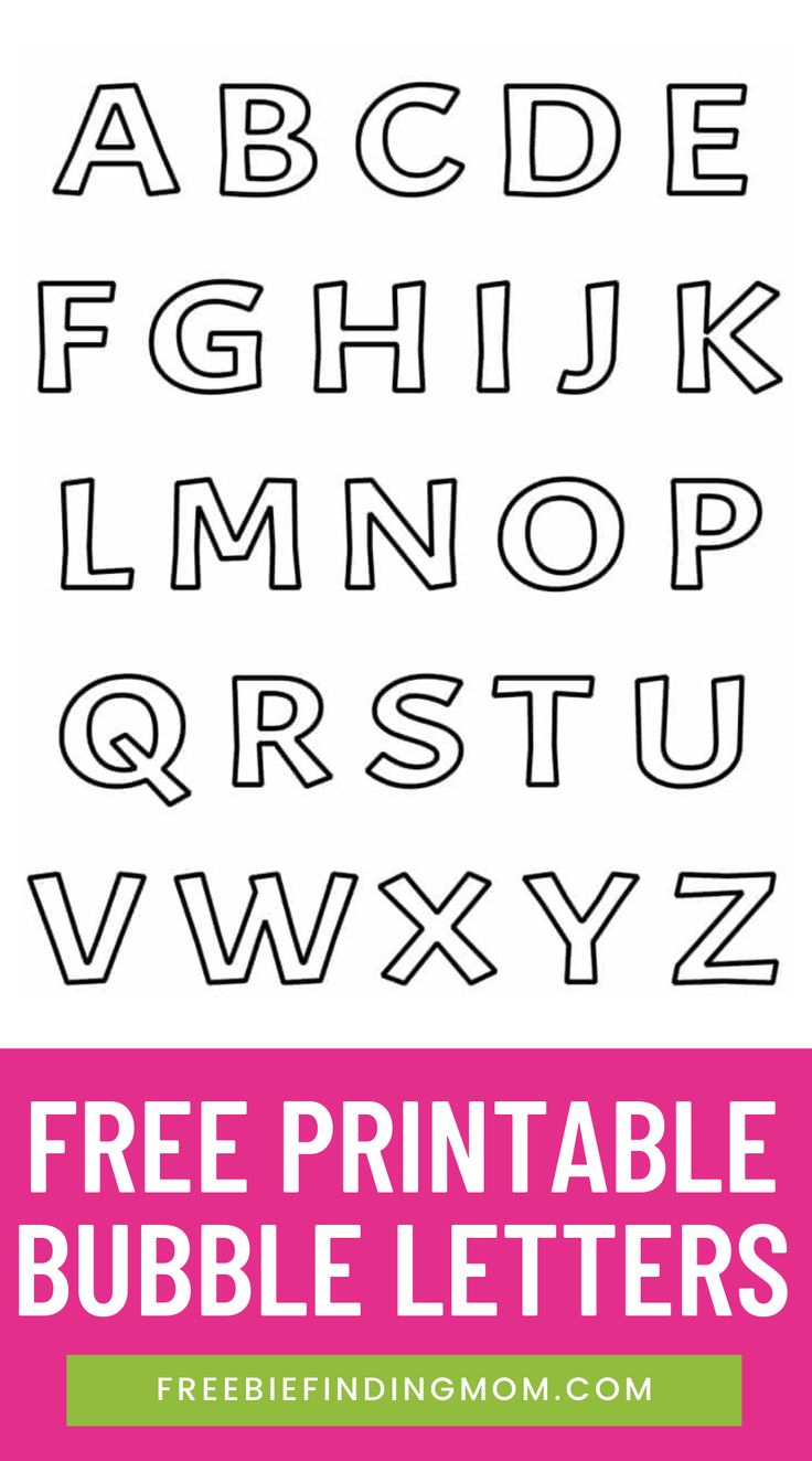 Free Printable Bubble Letters Alphabet inside Free Printable Bubble Alphabet Letters