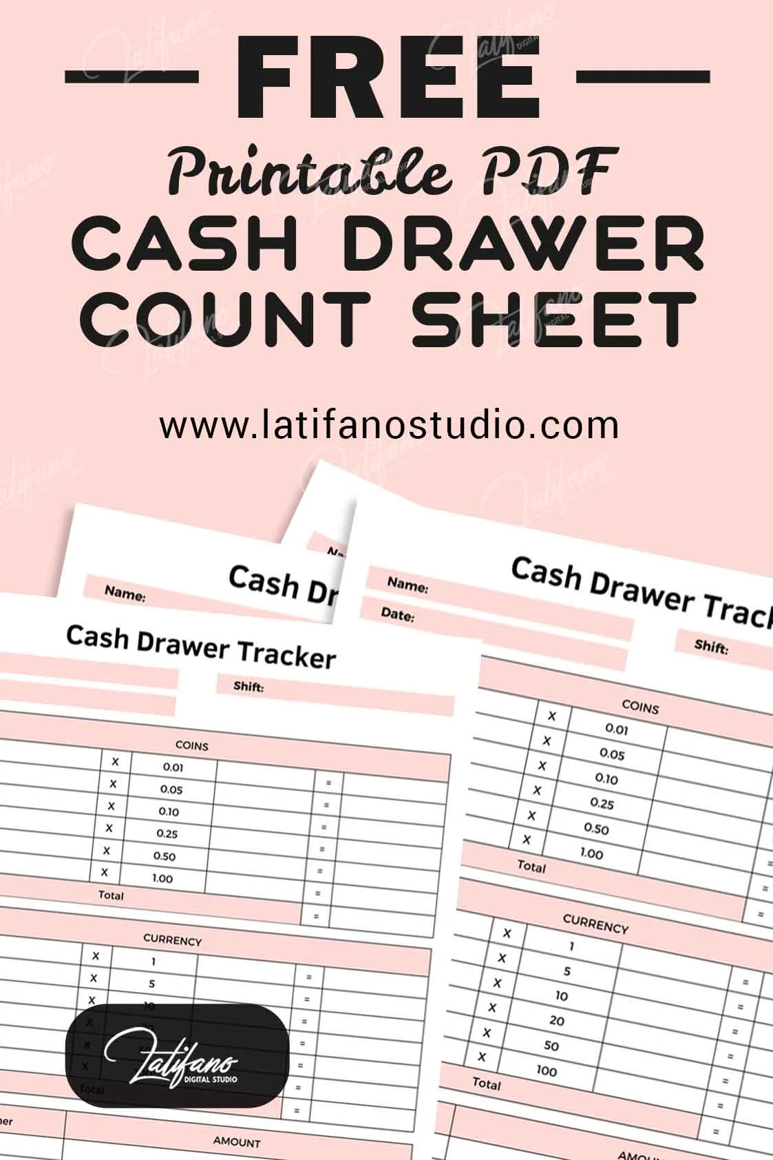Free Printable Cash Drawer Count Sheet Pdf - Free Download with Printable Daily Cash Drawer Count Sheet