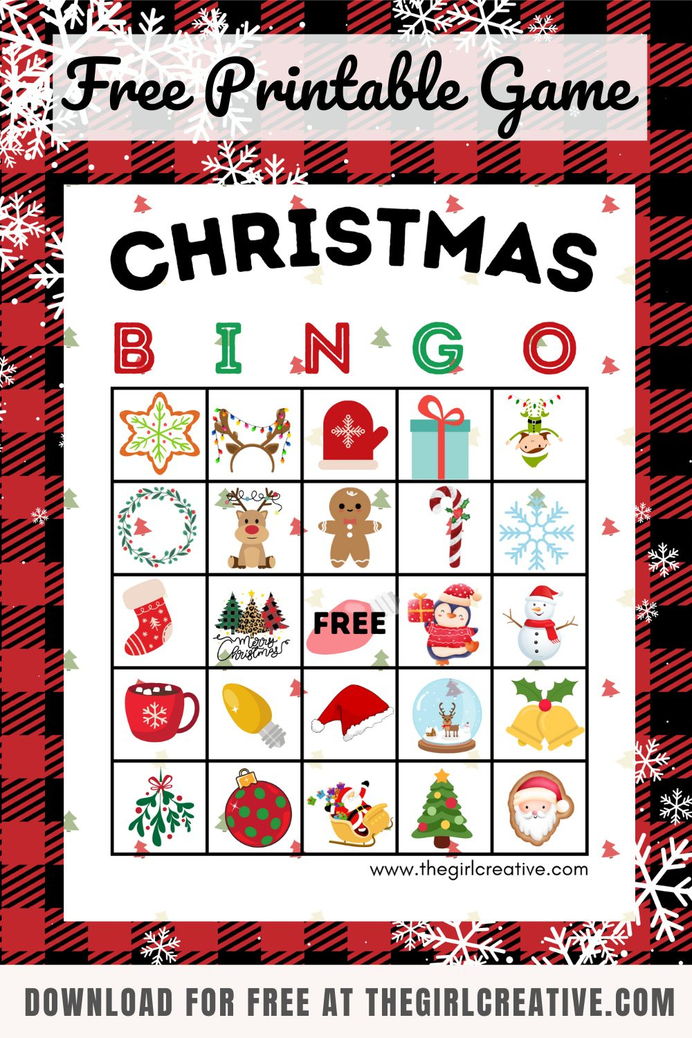 Free Printable Christmas Bingo Cards - The Girl Creative in Christmas Bingo Free Printable