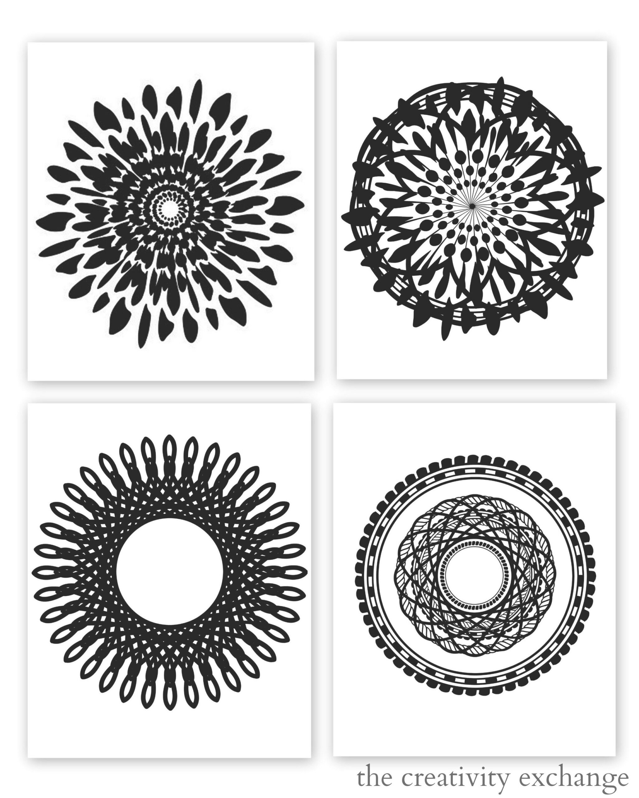 Free Printable Collection Of Modern Black And White Prints inside Black and White Wall Art Printable