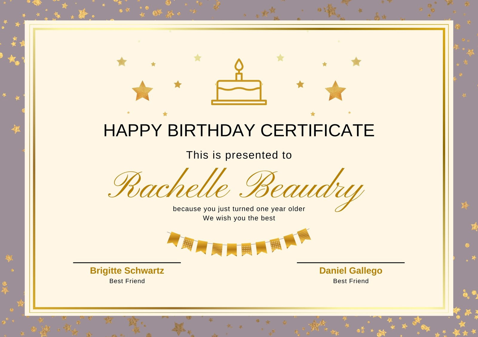 Free Printable, Customizable Birthday Certificate Templates | Canva inside Free Printable Birthday Certificates Template