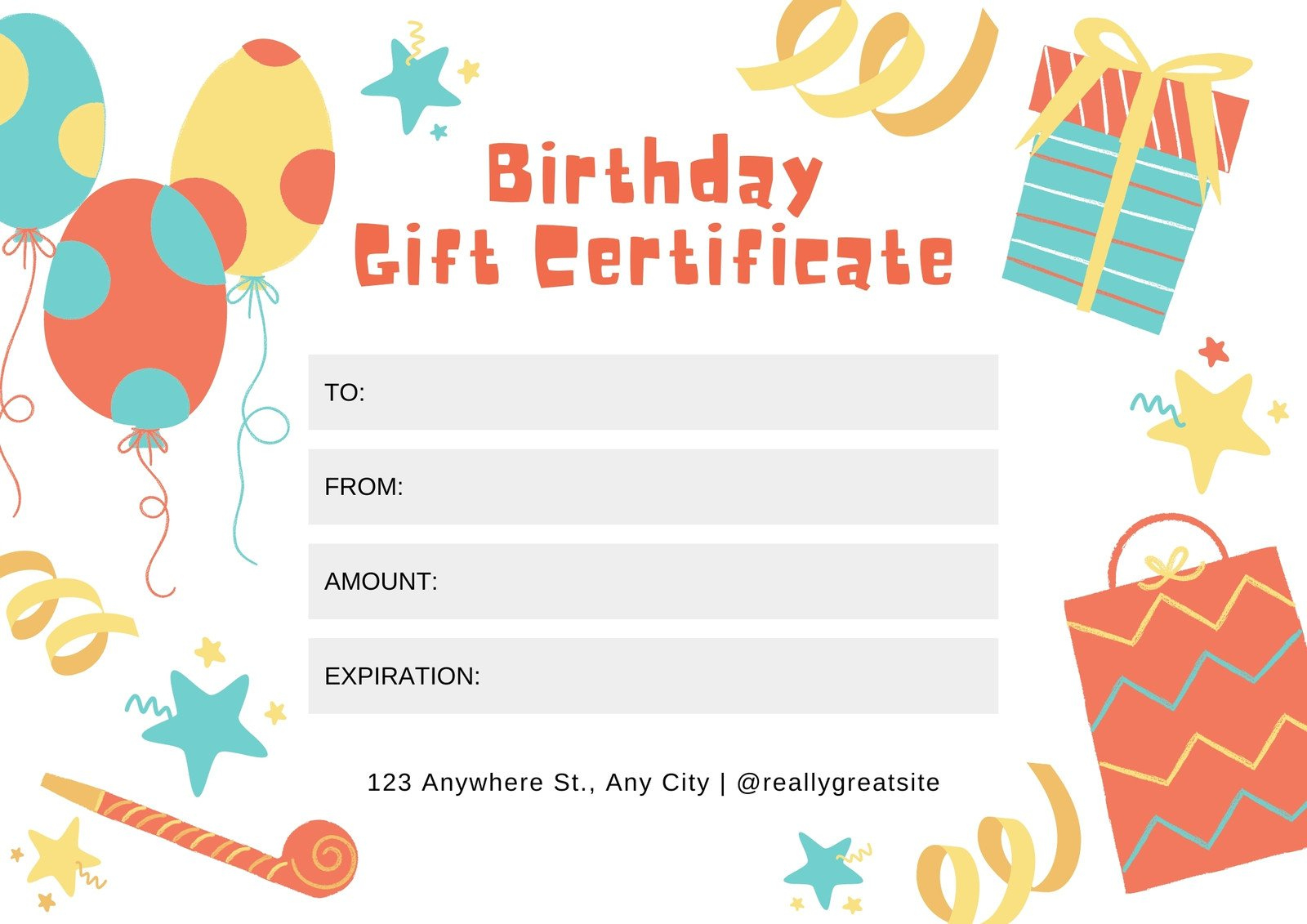 Free Printable, Customizable Birthday Certificate Templates | Canva within Free Printable Birthday Certificates Template