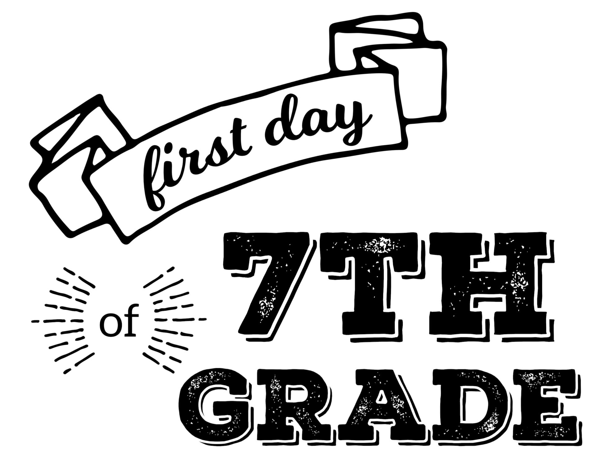 Free Printable First Day Of School Signs - Paper Trail Design within First Day of 7th Grade Printable