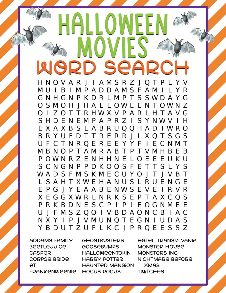 Free Printable Halloween Word Search - Pineapple Paper Co. with regard to Halloween Find A Word Free Printable
