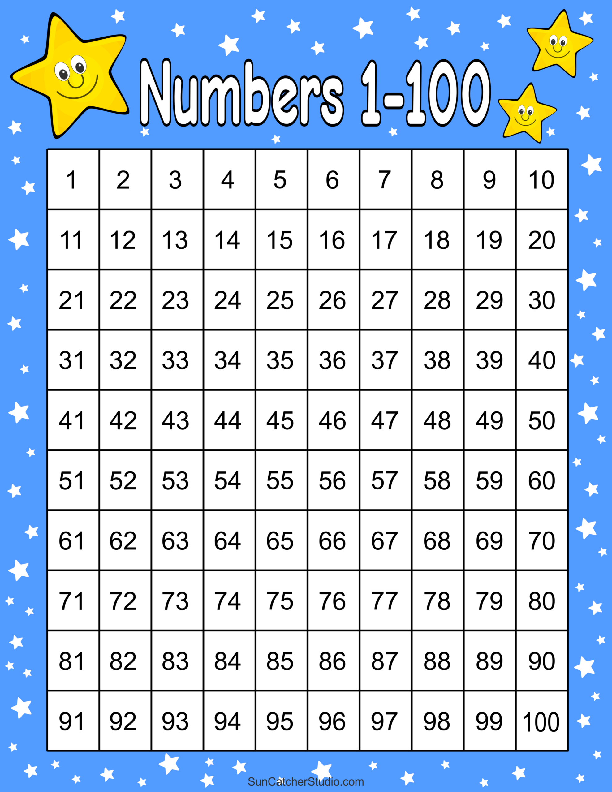 Free Printable Hundreds Charts (Numbers 1 To 100) – Diy Projects with Free Printable Numbers 1-100