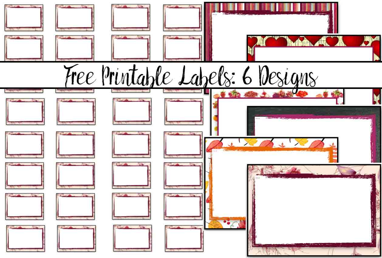 Free Printable Labels: 6 Different Designs throughout Free Printable Jar Labels Template