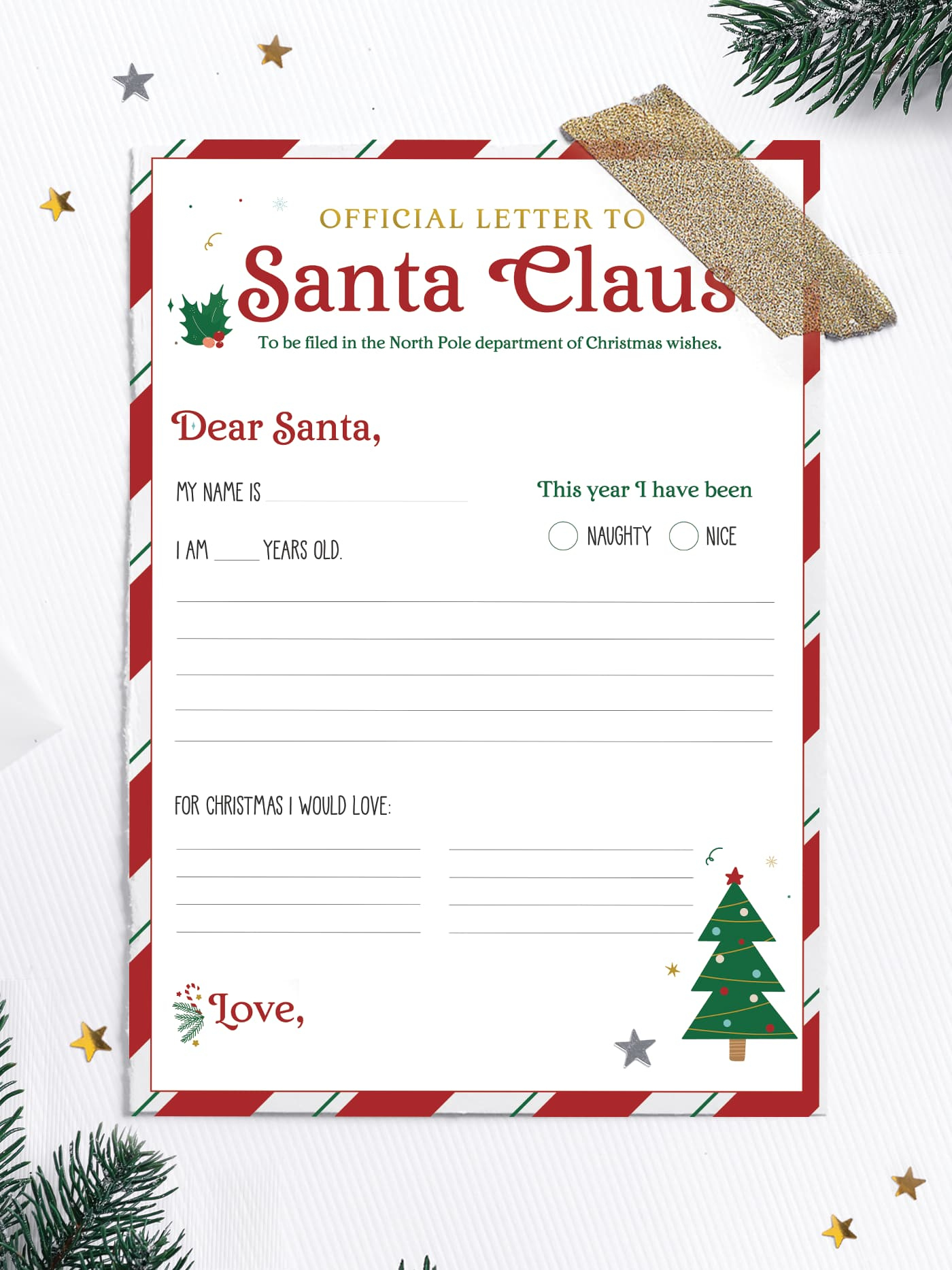 Free Printable Letter To Santa Template - Favorite Printables with Free Printable Santa Letter Templates