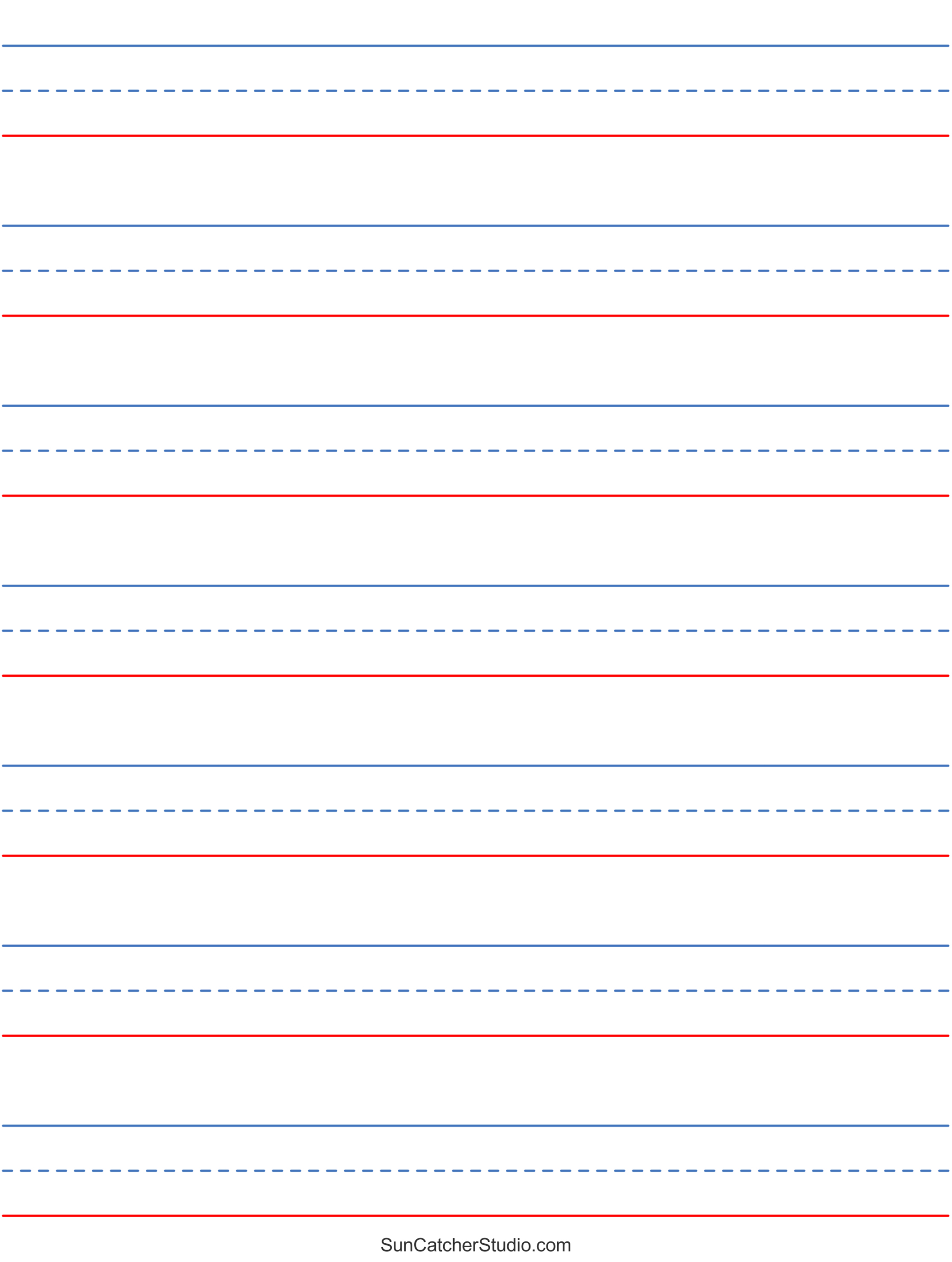 Free Printable Lined Paper (Handwriting, Notebook Templates throughout Wide Ruled Paper Printable Free